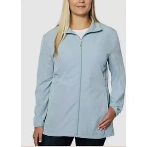 UPF 50+ Hybrid Water Repellent Lightweight‎ Zip Front High Neck Jacket Gorpcore
